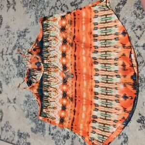 Woman’s tank top A. Byer orange flowy summer Like New business casual